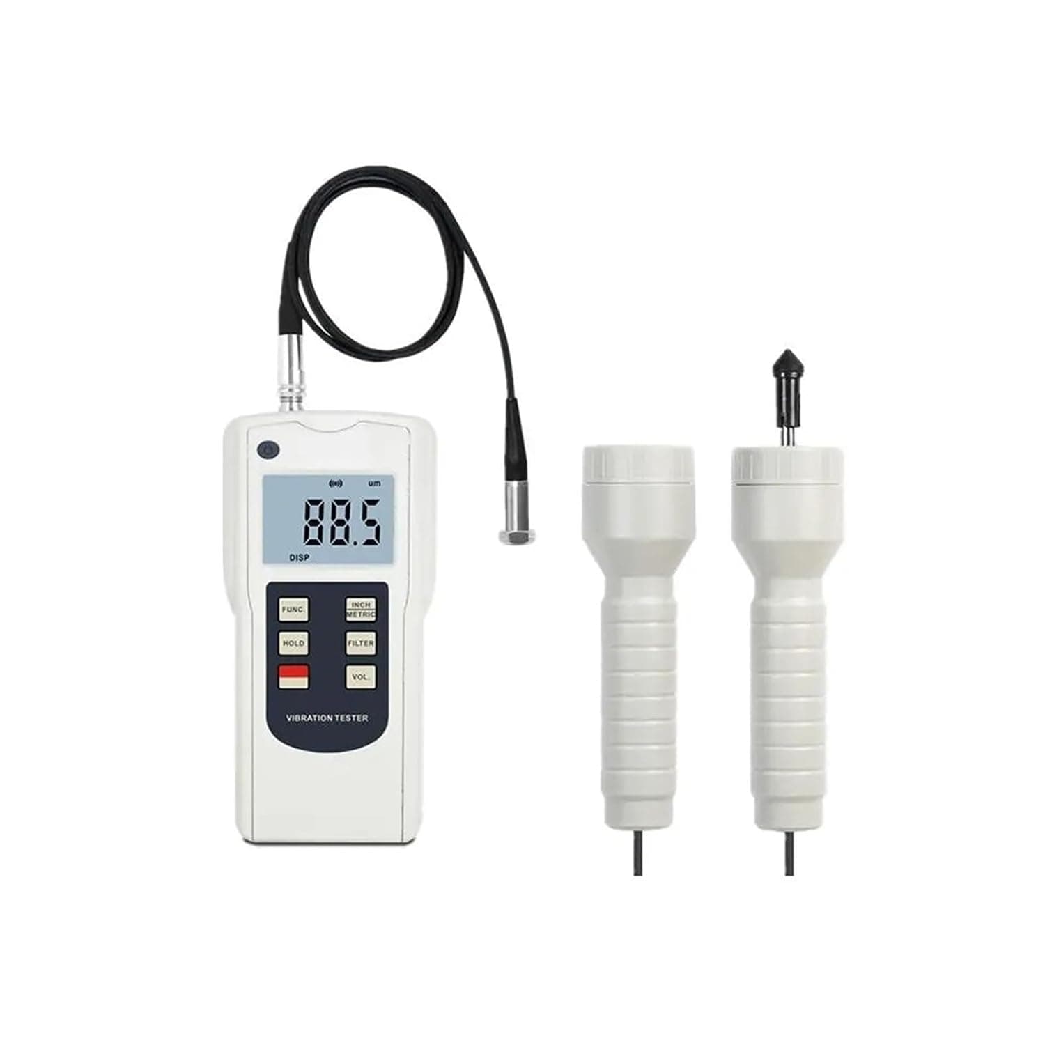 Vibration Meters Digital Vibrometer Meter Tester Acceleration Velocity Displacement with 10Hz~10kHz Frequency Range