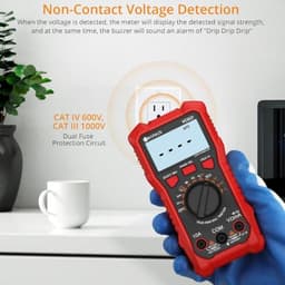 Neoteck Professional Electricial Kit: Digital Multimeter & Test Lead Kit AC/DC Voltage/Current, 6000 Counts, TRMS, Auto-Range, Cap, Freq, Temp, Duty