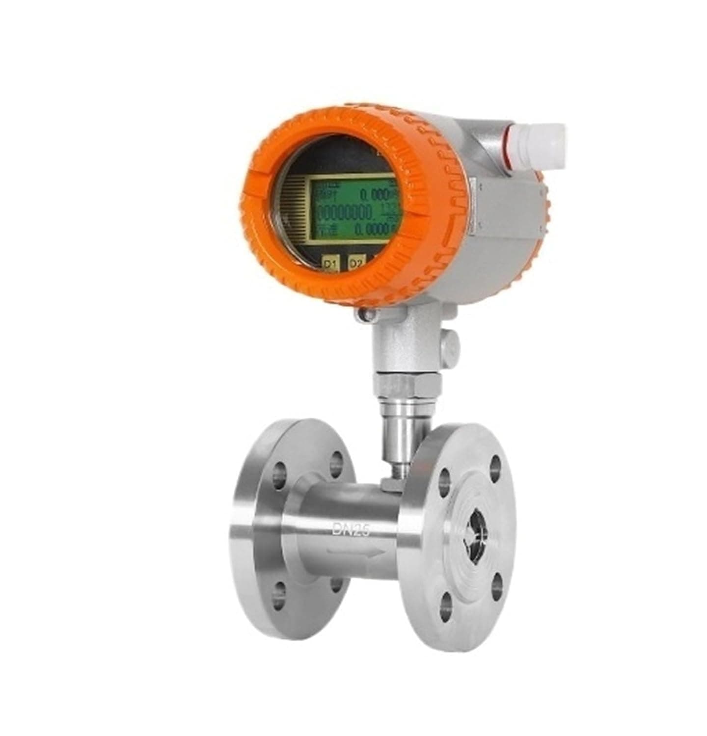 Liquid Flow Meter Liquid Sensor Stainless Steel Electronic Digital Display Meter(DN15)