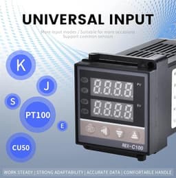 Digital PID Temperature Controller Rex-C100 Output Thermostat K Type Temperature 0-400℃ rex c100 Temp Thermoregulator 85-265vac(Relay - Single Input)