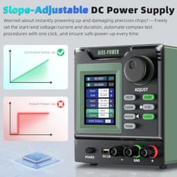 NICE-POWER 30V 5A Linear DC Power Supply, Programmable Precision Variable Bench Power Supply, Low Ripple & Low Noise Regulated Lab Power Supply with