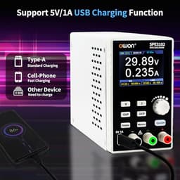 OWON Lab Power Supply (0-30V 0-10 A), Programmable 200w Bench DC Power Supply with 2.8inch LCD Display and Output Enable/Disable Button SPE3102