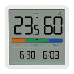 Purpose Digital Temperature and Humidity Meter Clock Household Indoor Kitchen Refrigerator