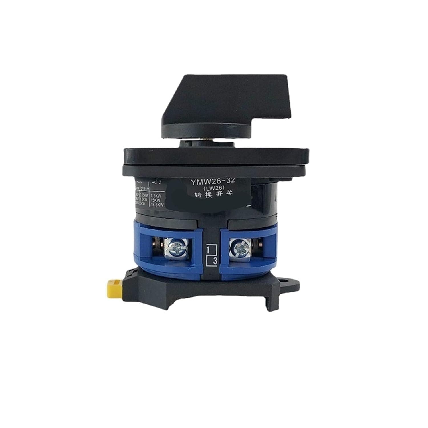 LW28 YMW26 LW26-32/1DIN Rail Mounted Changeover Rotary Cam Switch 690V 32A 1 Pole Selector Silver Contact(0-1)