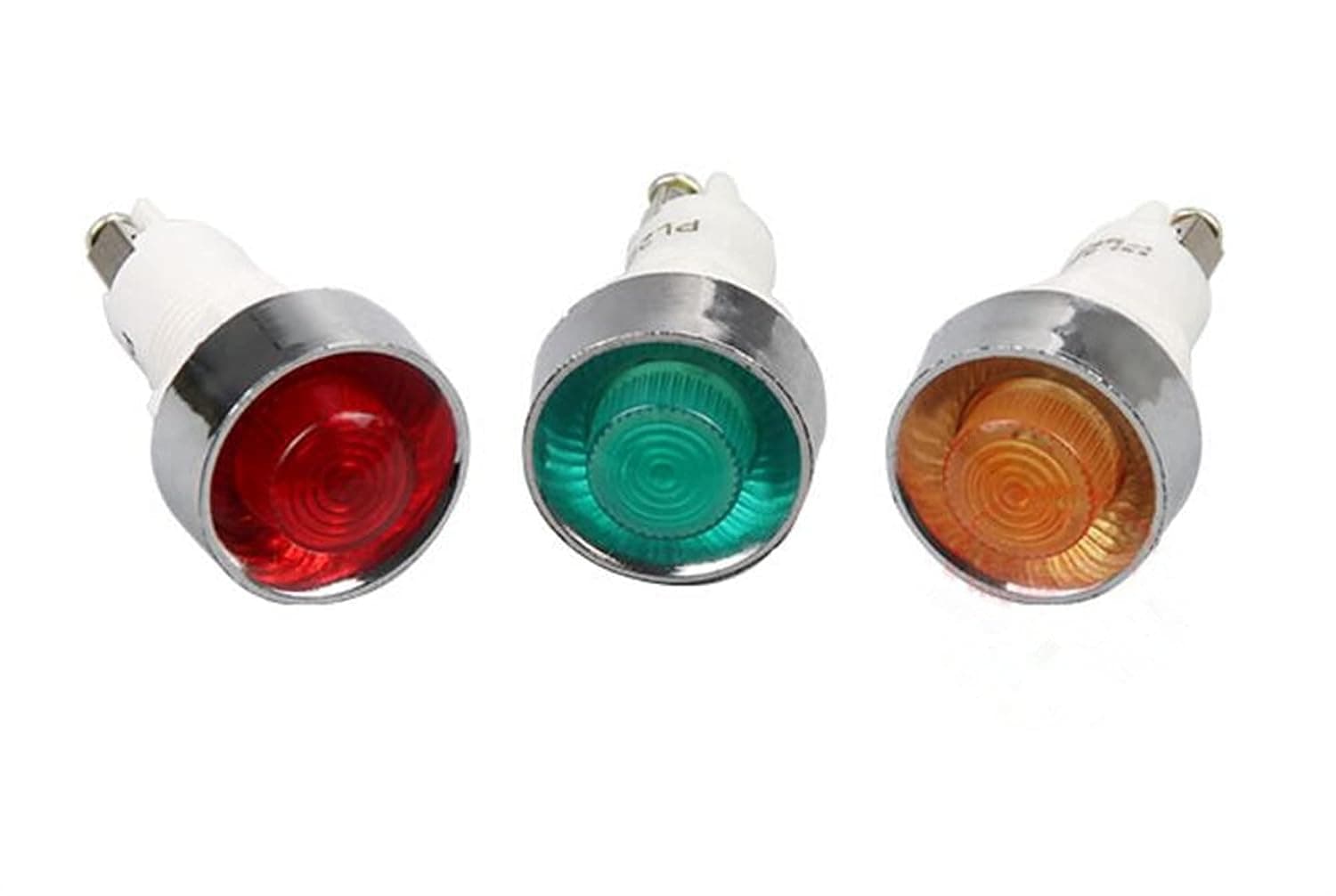 GUMMMY 1PCS PL Signal Indicator Button Switch red Green,Yellow 12V 24V/110V AC220V Opening 13.5mm (Color : Red, Size : 220V)