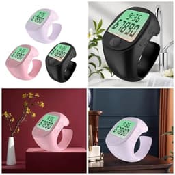 ljhnba Digital Rings Counter 5CH Accurate Count Tracking and Time Display for Mindfulness and Spiritual Activity Praying Counting Tool