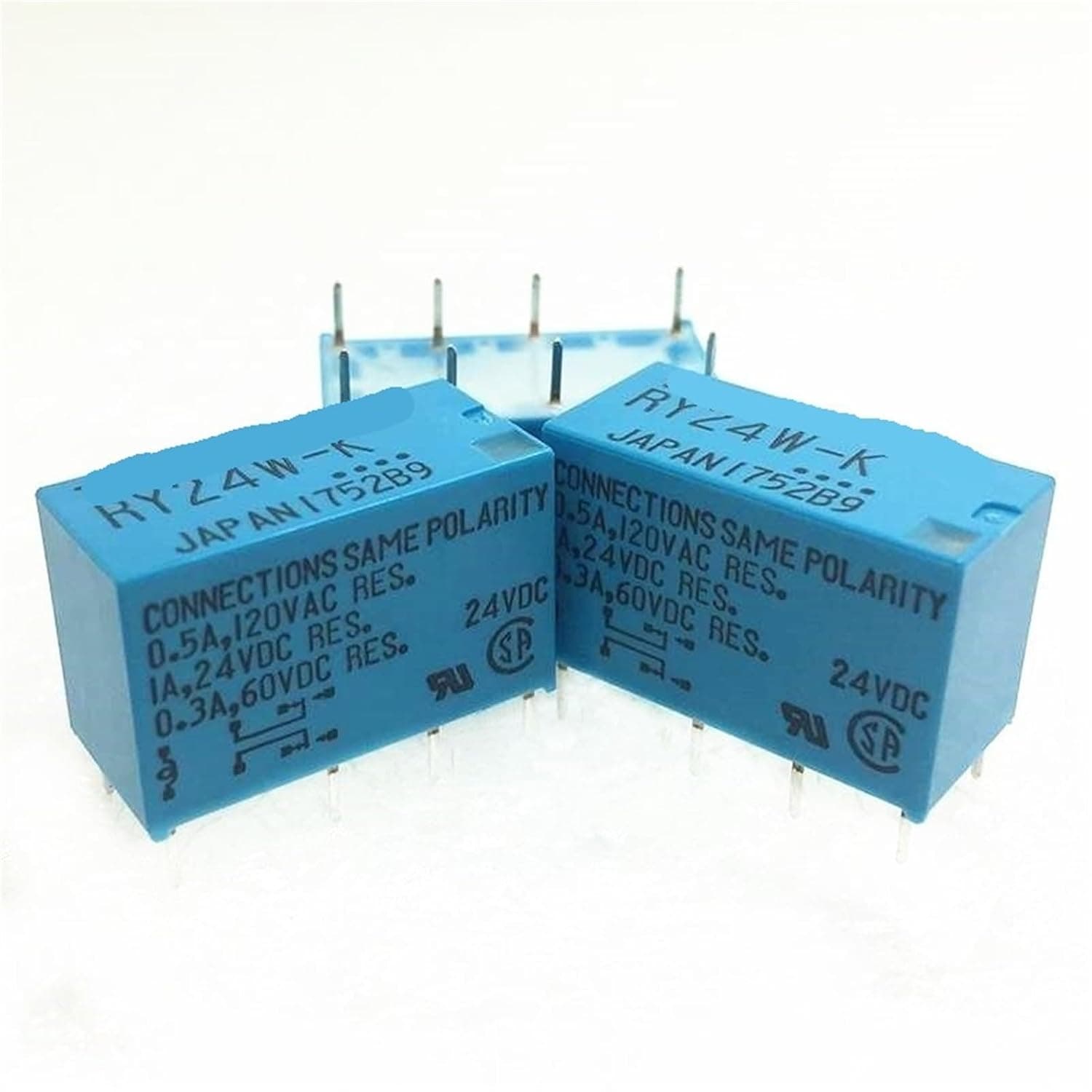RY5W-K 5VDC RY12W-K 12VDC RY24W-K 24VDC DIP-8 8Pin 1A Signal Relay 2Pcs