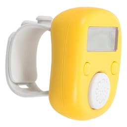 Electronic Tally Counter Ring, Yellow Plastic Manual Digital Number Counter