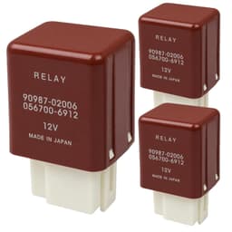 3-Pack 90987-02006 056700-6912 Multi-Purpose Relay 4-Pin 12V 40A SPST Plug-in Fits Toyota Camry Corolla 4Runner Highlander Lexus ES300 GS300