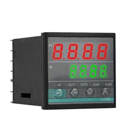 CH102 48*48mm Multy Input K E J PT100 0-10V 4-20mA PID Output SSR Relay AC 220V 24VDC 380V Power Temperature Controller(2Alarm Double Output,110-220V