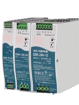 DIN Rail Power Supply SDR-120-24 12V/24V/48V 5A/10A/20A 75W/240W/480W