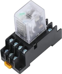 Relay HH54P MY4NJ Plug-in PYF14A DC/AC 12v 24v 36v 48v 110v 220v 5A Silver Contact 14pins 4PDT rele Socket(Ac,24V)