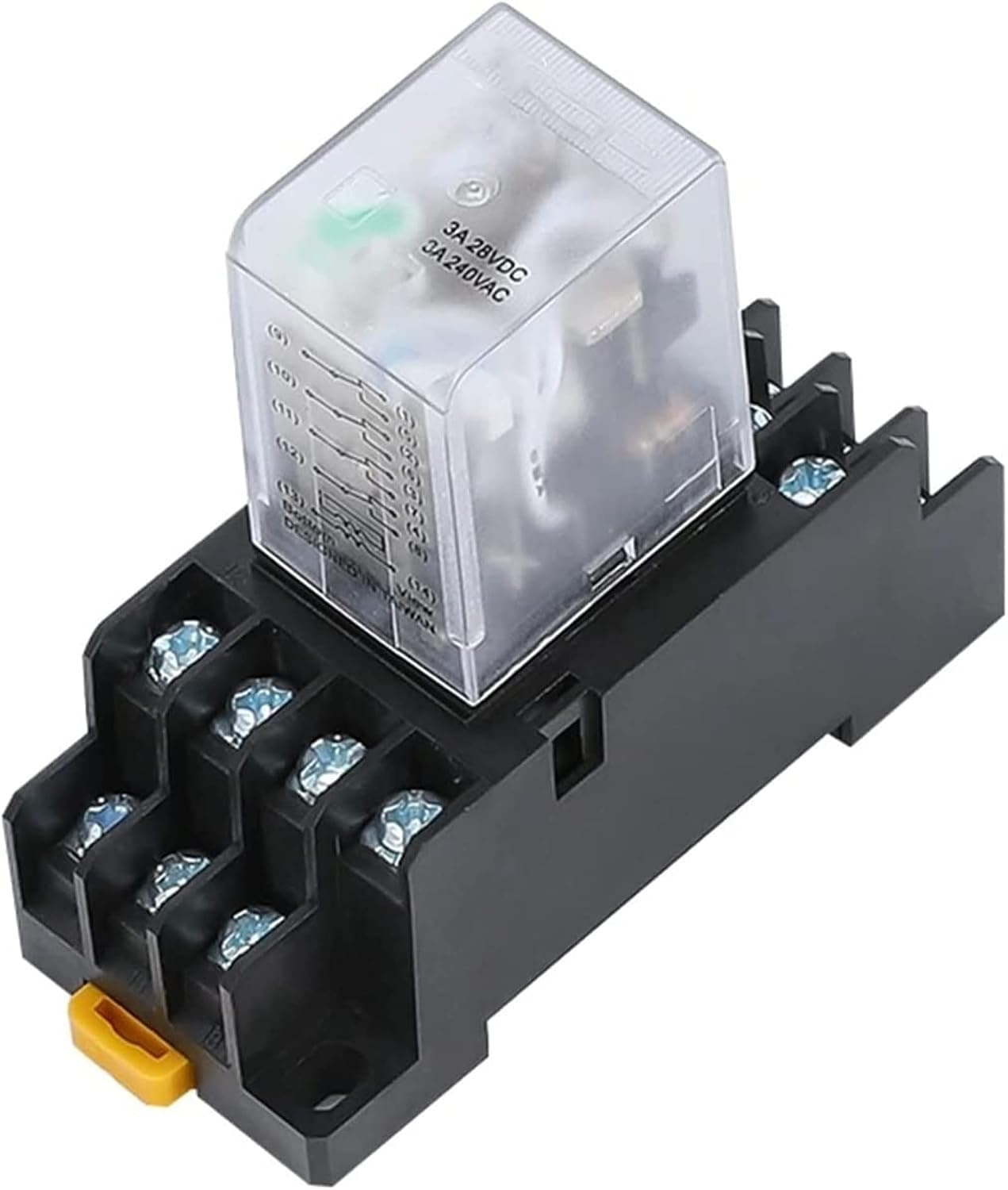 Relay HH54P MY4NJ Plug-in PYF14A DC/AC 12v 24v 36v 48v 110v 220v 5A Silver Contact 14pins 4PDT rele Socket(Ac,24V)