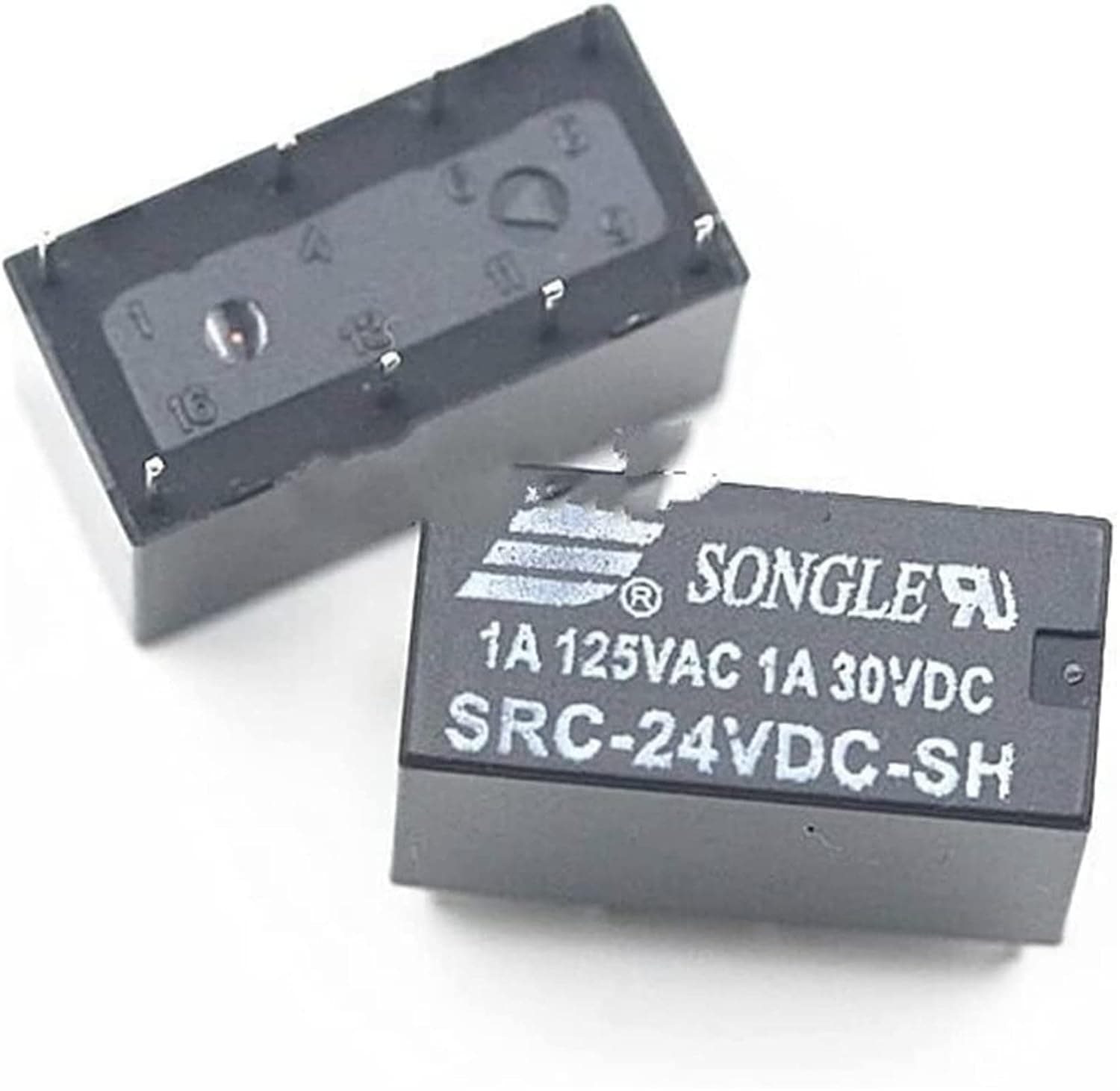 Relay 2pcs Src-05 12 24vdc-sh 5V 12V 24V Signal, Two Opening and Closing, 1A 8-pin(5VDC)