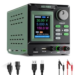 NICE-POWER 30V 5A Linear DC Power Supply, Programmable Precision Variable Bench Power Supply, Low Ripple & Low Noise Regulated Lab Power Supply with