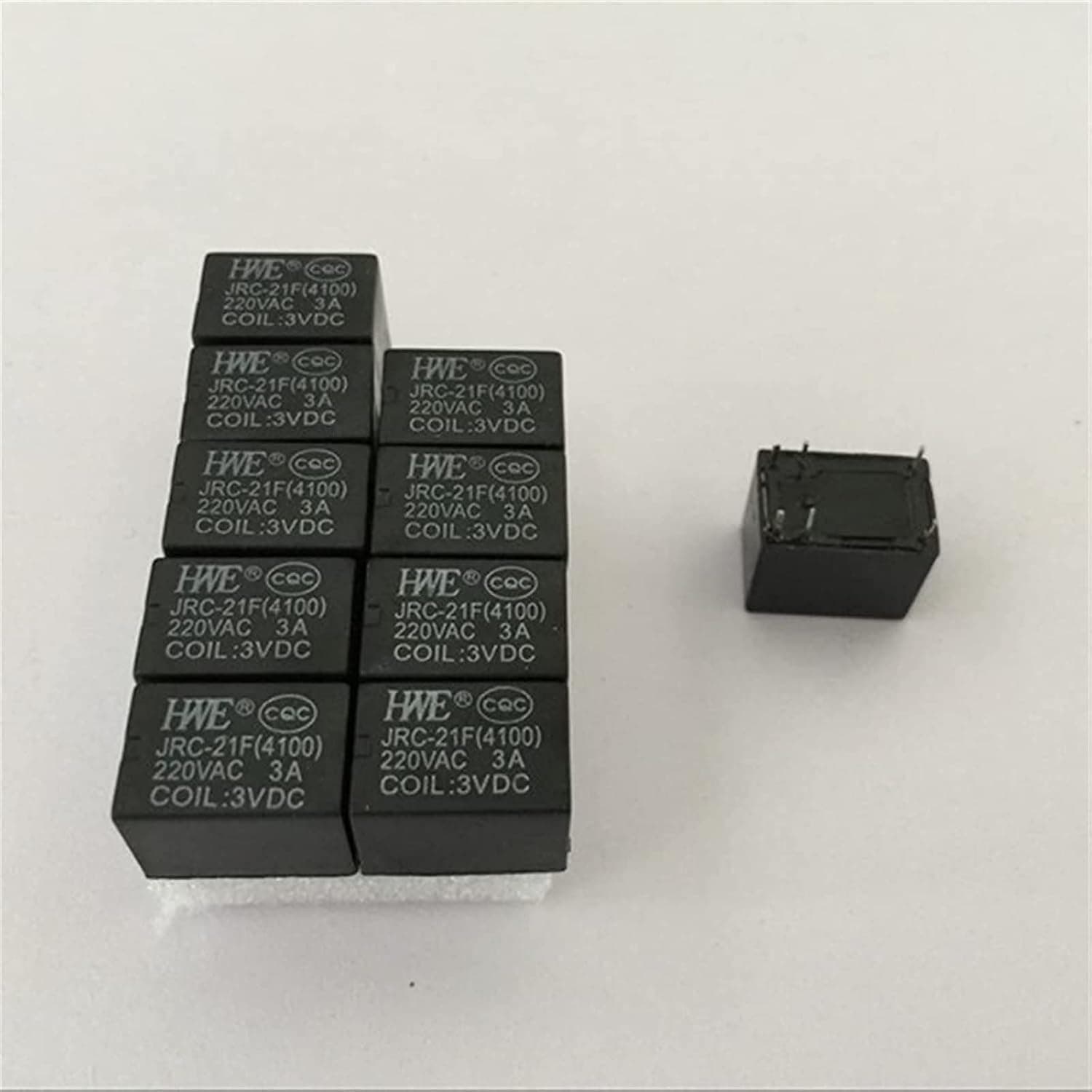 Relay 10pcs Miniature PCB 6 pins Mini DC3V 5V 6V 9V 12V 24V JRC-21F 4100